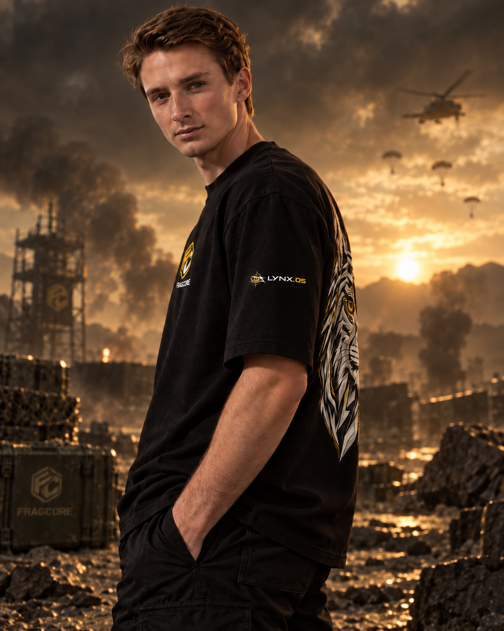 Playera Oversize FRAGCORE — LYNX LEGENDS