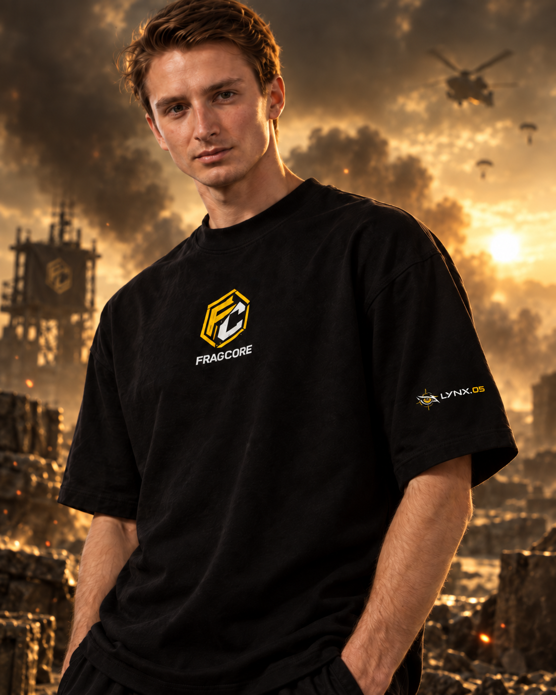 Playera Oversize FRAGCORE — LYNX LEGENDS