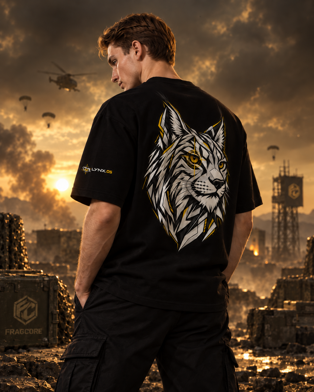 Playera Oversize FRAGCORE — LYNX LEGENDS