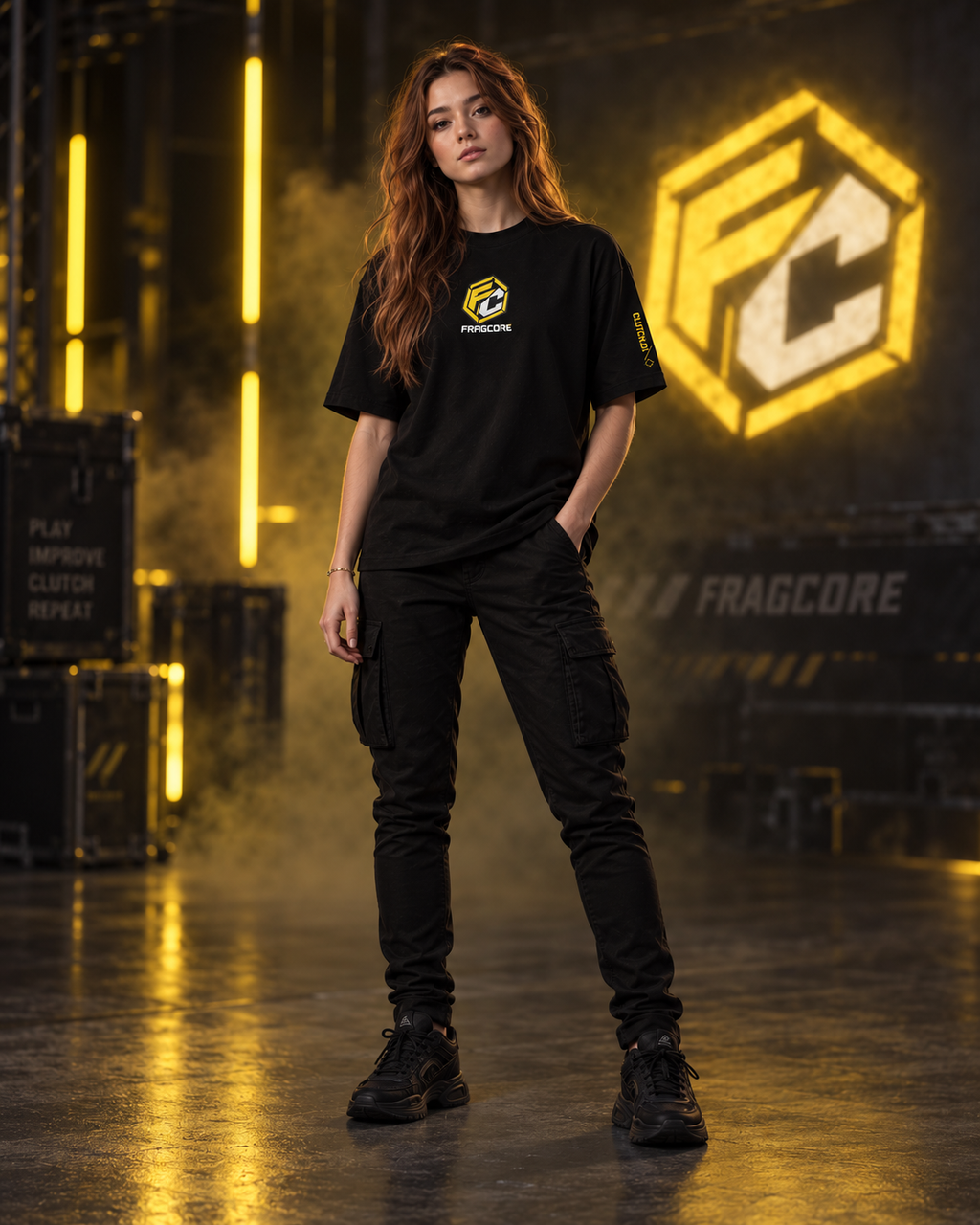 Playera Oversize FRAGCORE — CLUTCH 01