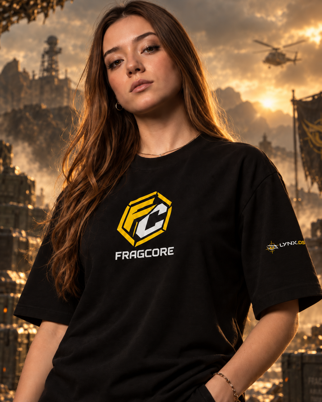 Playera Oversize FRAGCORE — LYNX LEGENDS