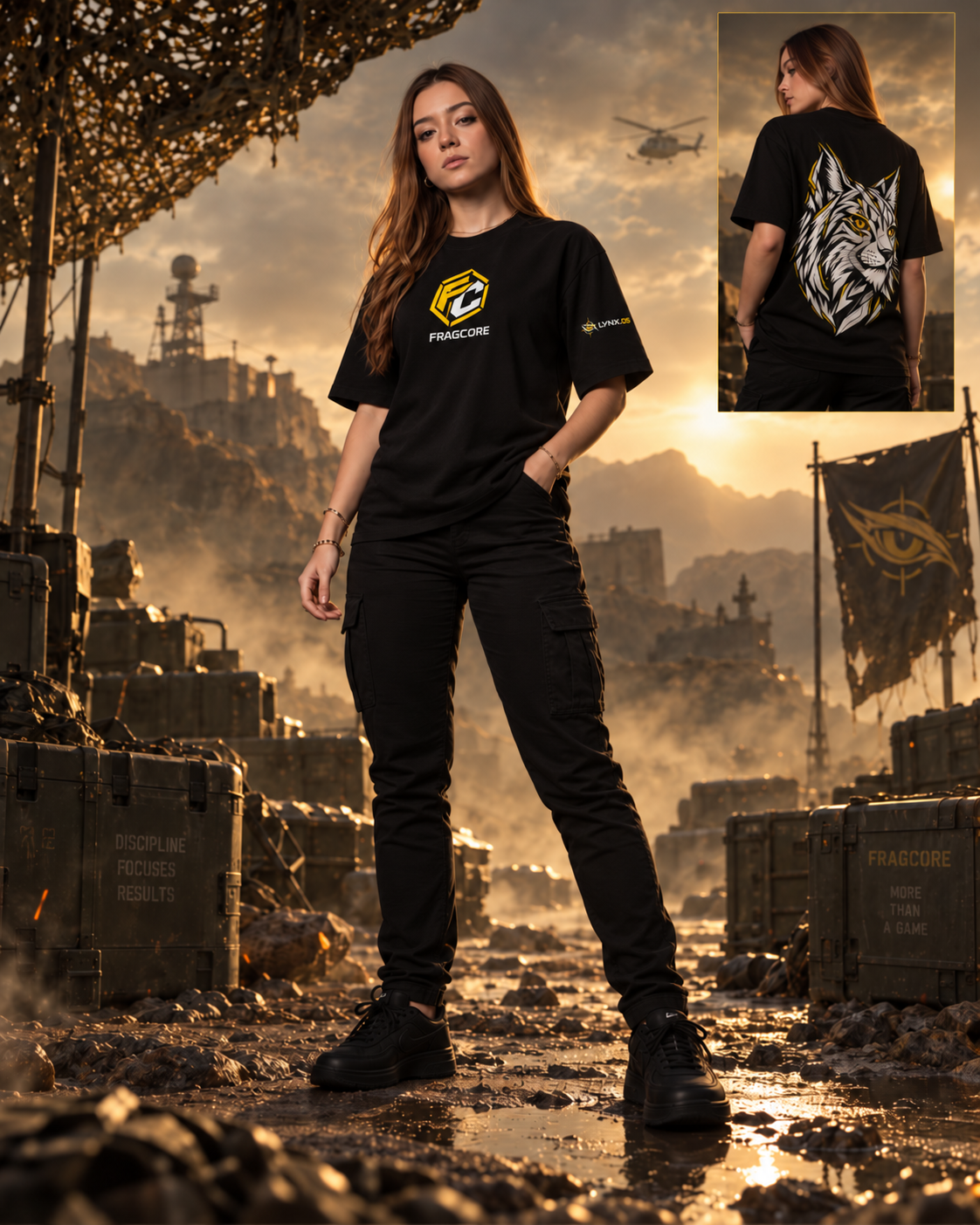 Playera Oversize FRAGCORE — LYNX LEGENDS